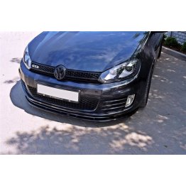 Накладка сплиттер на передний бампер на Volkswagen Golf VI GTI